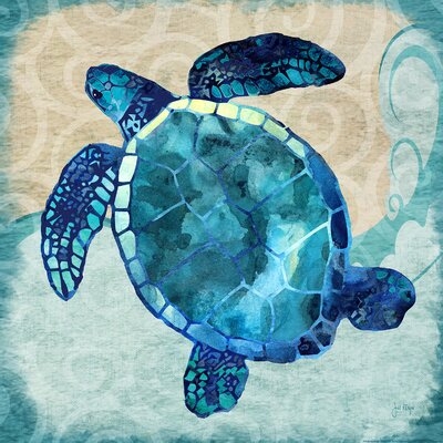'Sea Turtle' Graphic Art Print on Canvas - Image 0