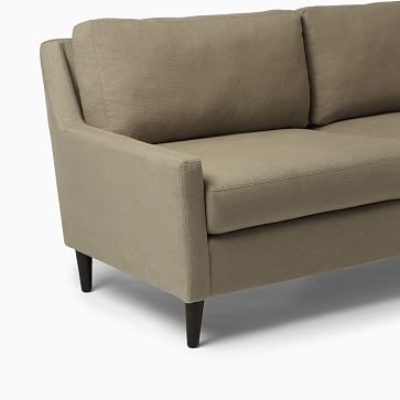 Everett 60" Loveseat, Poly, Performance Washed Canvas, Natural, Chocolate - Image 3