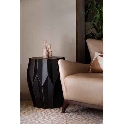Azevedo Solid Wood Drum End Table - Image 0