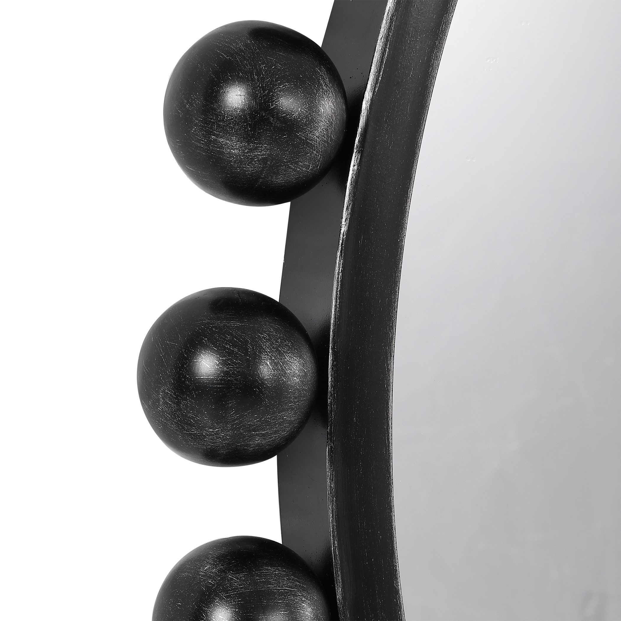 Cyra Black Round Mirror - Image 6