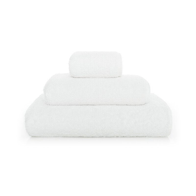 Graccioza Long Double Loop Egyptian-Quality Cotton Bath Sheet Color: White, Size: 41" W x 72" L - Image 0
