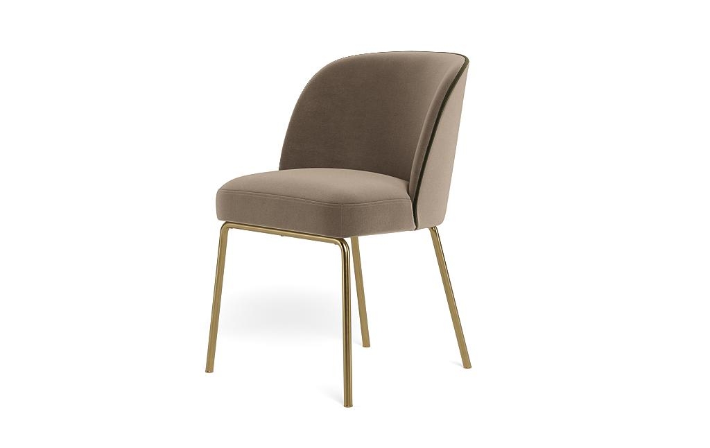 Graham Metal Framed Upholstered Chair with Contrast Piping - Image 2