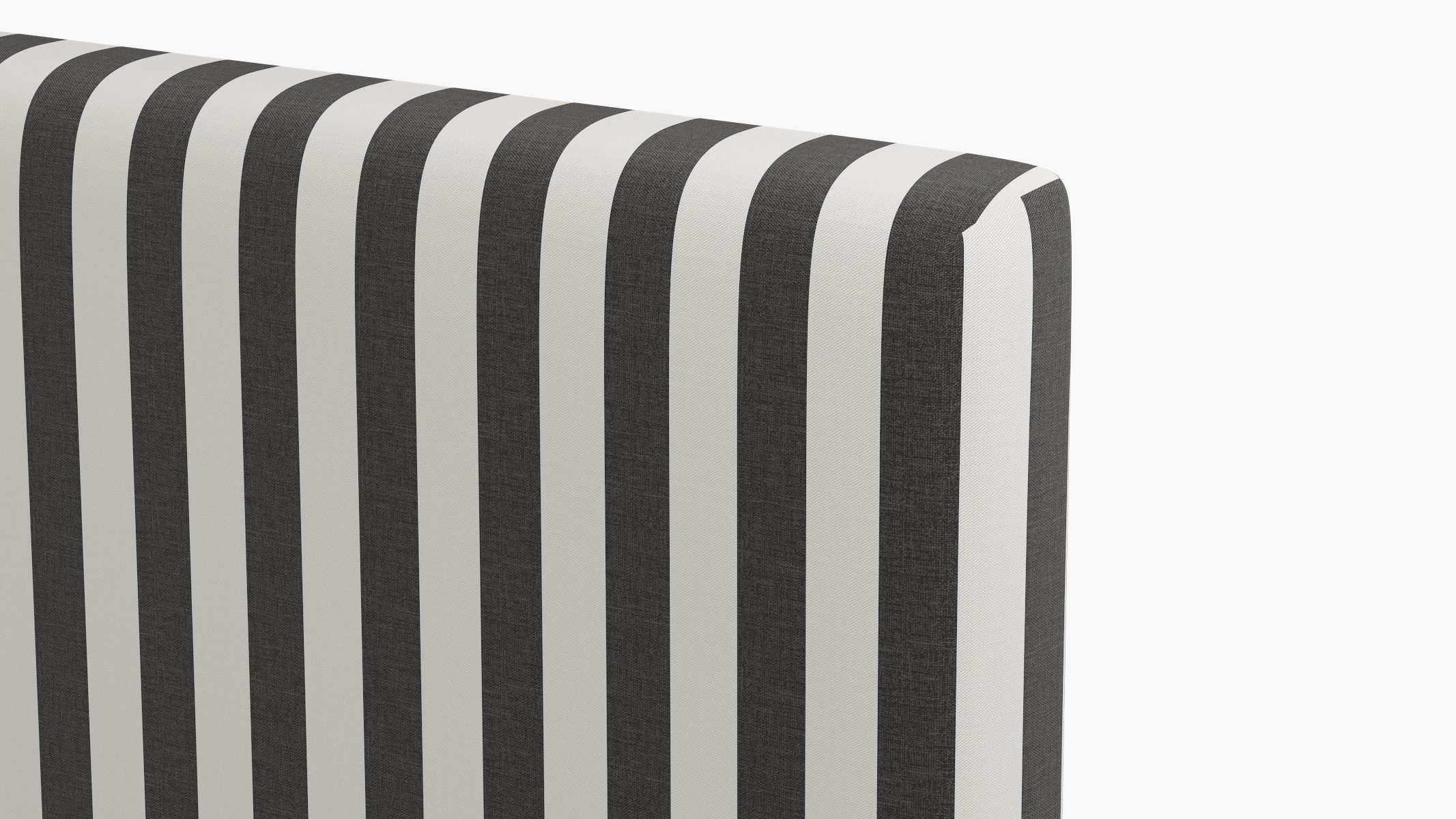 Square Back Headboard, Ink Cabana Stripe, Queen - Image 2