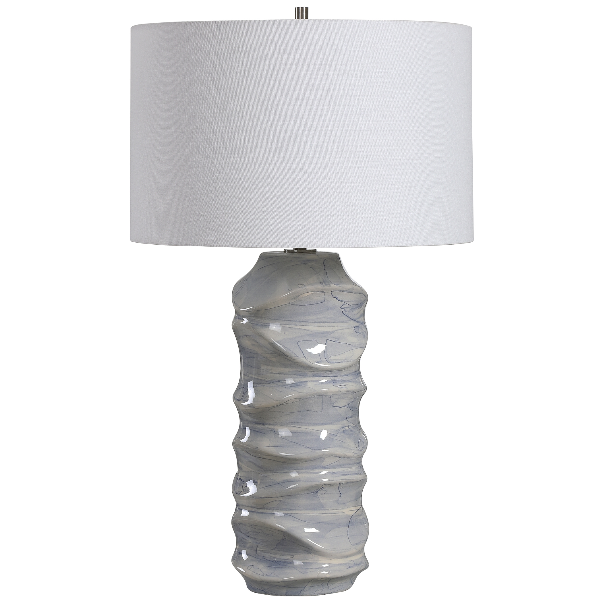 Waves Blue & White Table Lamp - Image 3