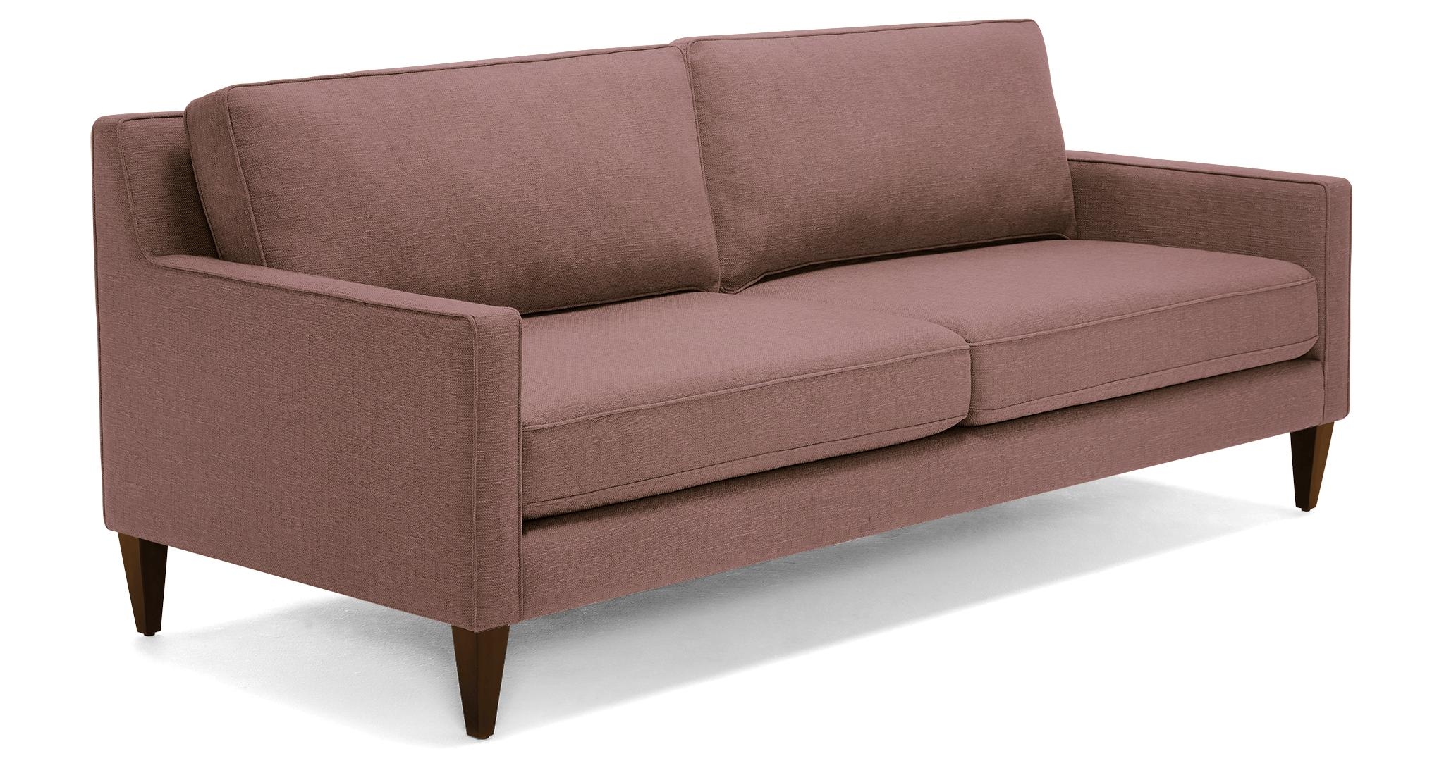 Purple Levi Mid Century Modern Sofa - Marin Mauve - Mocha - Image 1