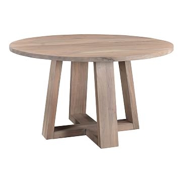 Angled Cross Legs Dining Table,Solid Acacia, - Image 2