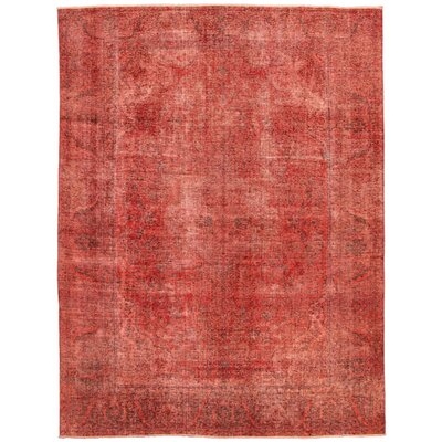 One-of-a-Kind Deriya Hand-Knotted 1980s 9'6" x 12'4" Wool Area Rug in Red - Image 0