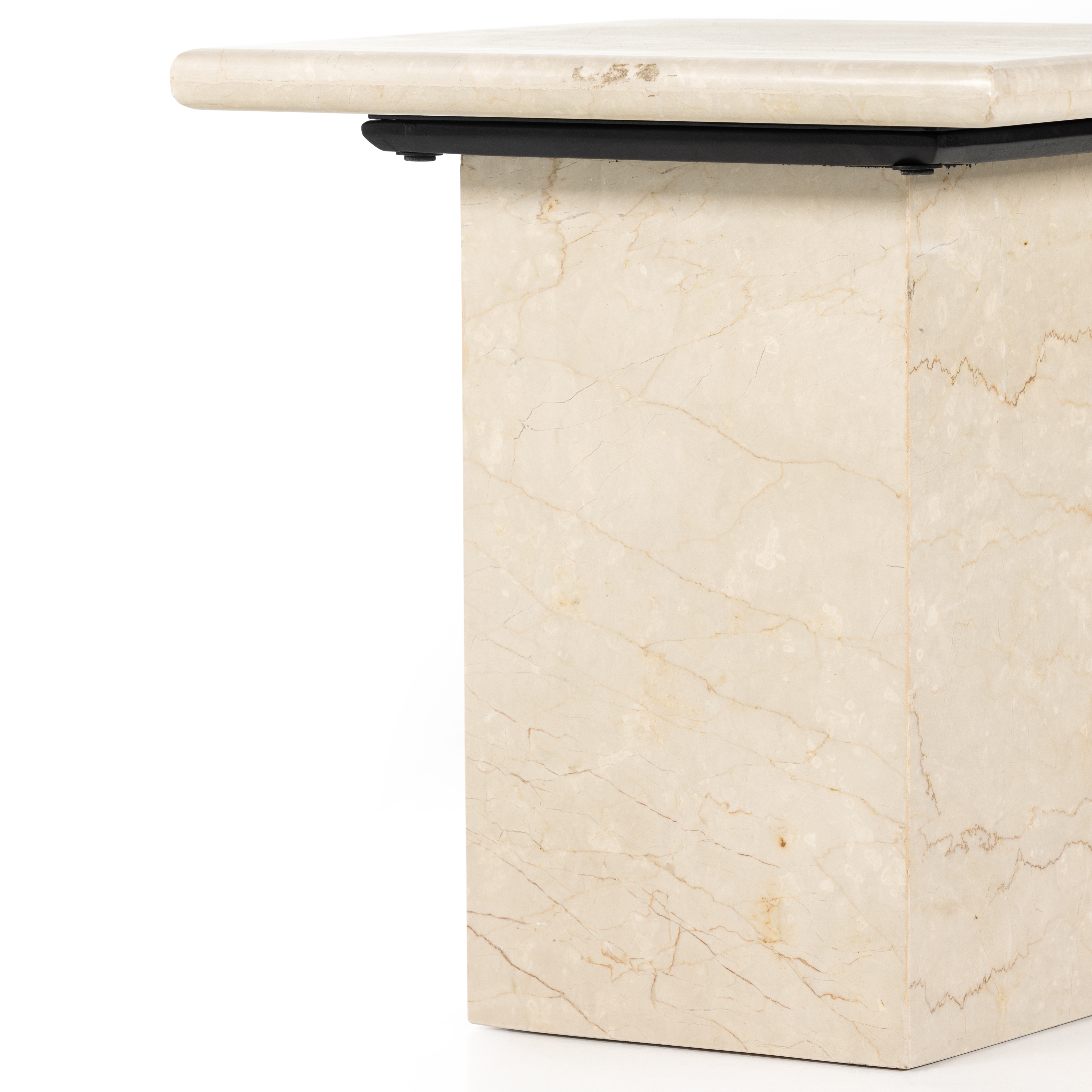 Arum End Table-Cream Marble - Image 6