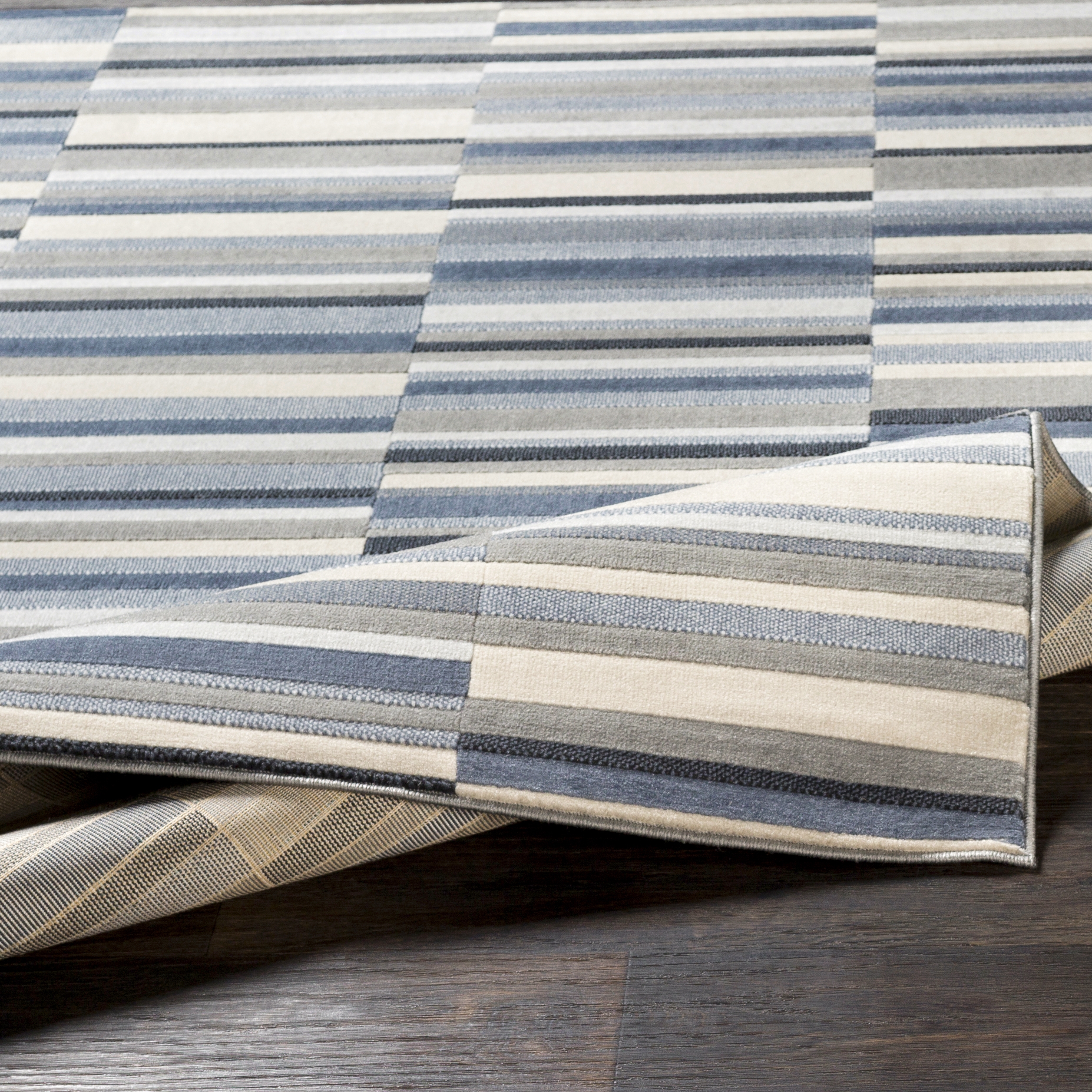 City Blue Indoor 2' x 2'11" Machine Woven Rug - Image 4