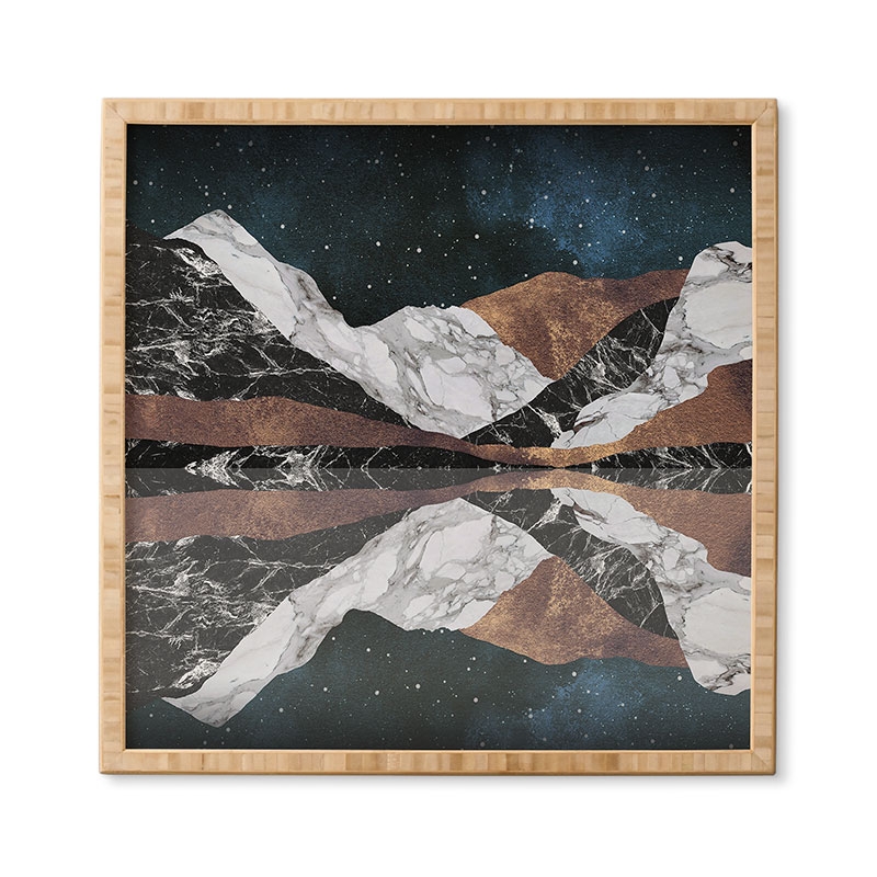 Landscape Mountains by Orara Studio - Framed Wall Art Bamboo 12" x 12" - Image 2