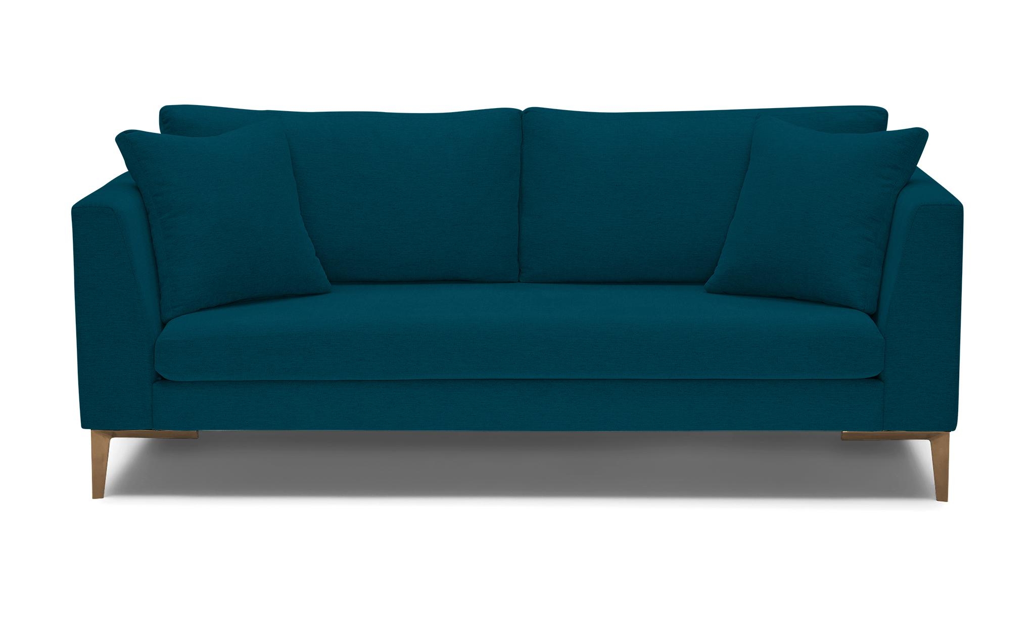 Blue Ainsley Mid Century Modern Sofa - Key Largo Zenith Teal - Image 0