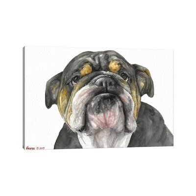 English Bulldog Look by George Dyachenko - Wrapped Canvas Graphic Art Print - Image 0