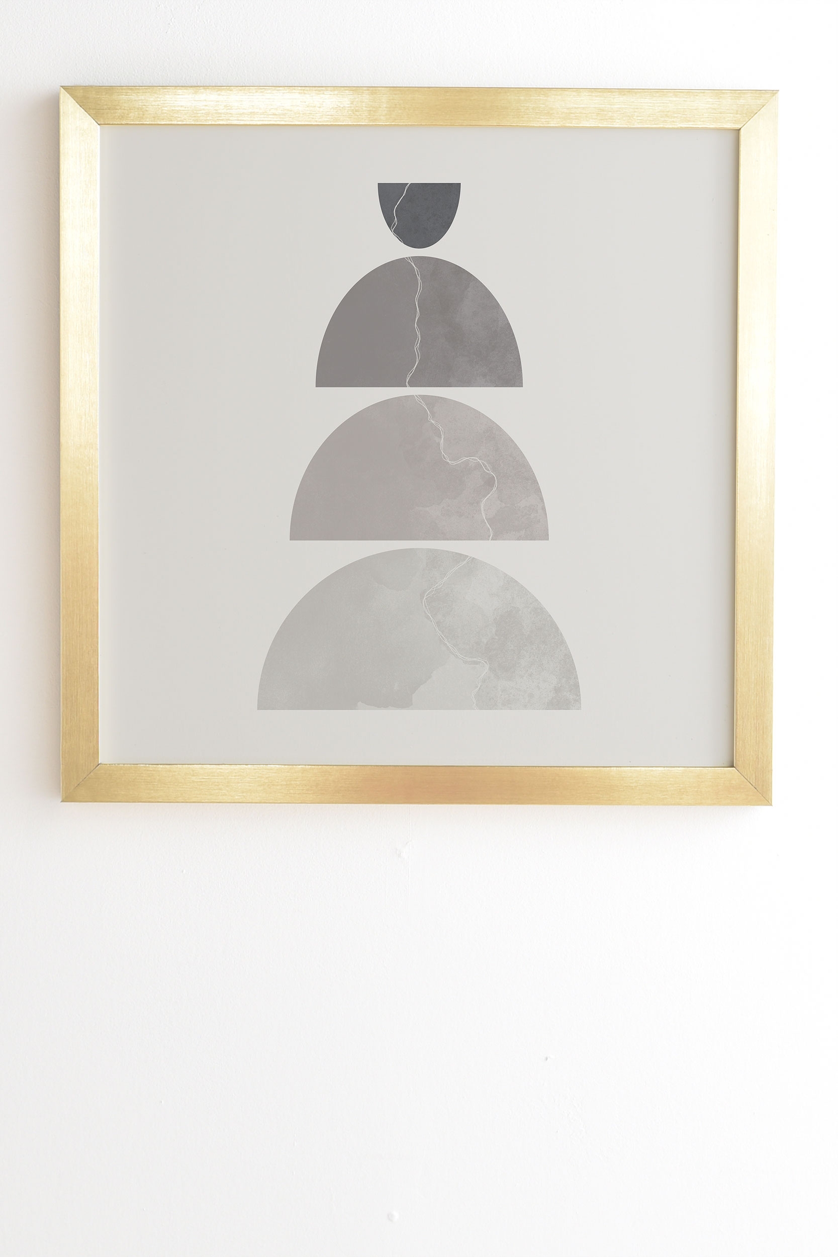 Monochrome Balance 1 by Alisa Galitsyna - Framed Wall Art Basic Gold 30" x 30" - Image 0