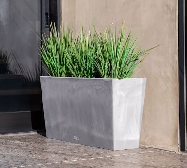All Weather Eco Hevea Long Box Outdoor Planter, Charcoal - 31"W x 16"H - Image 1