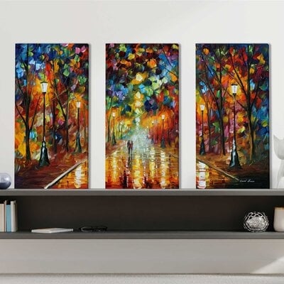 "Farewell To Anger" By Leonid Afremov 3 Piece Painting Print Set On Canvas - Image 0