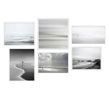 Black & White Coastal Gallery Wall, Set of 6 - Image 0