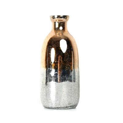 Matchett Silver/Bronze 9.25" Indoor/Outdoor Glass Decorative Bottle - Image 0