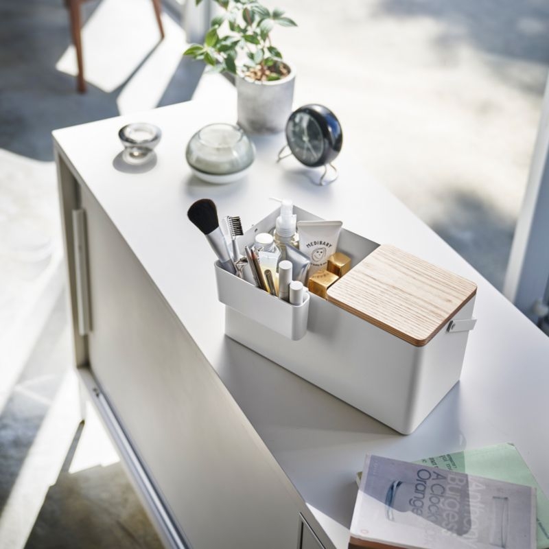 Yamazaki White Steel Makeup Organizer - Image 5
