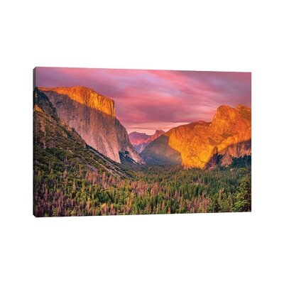Yosemite Valley Sunset by Marco Carmassi - Wrapped Canvas Print - Image 0