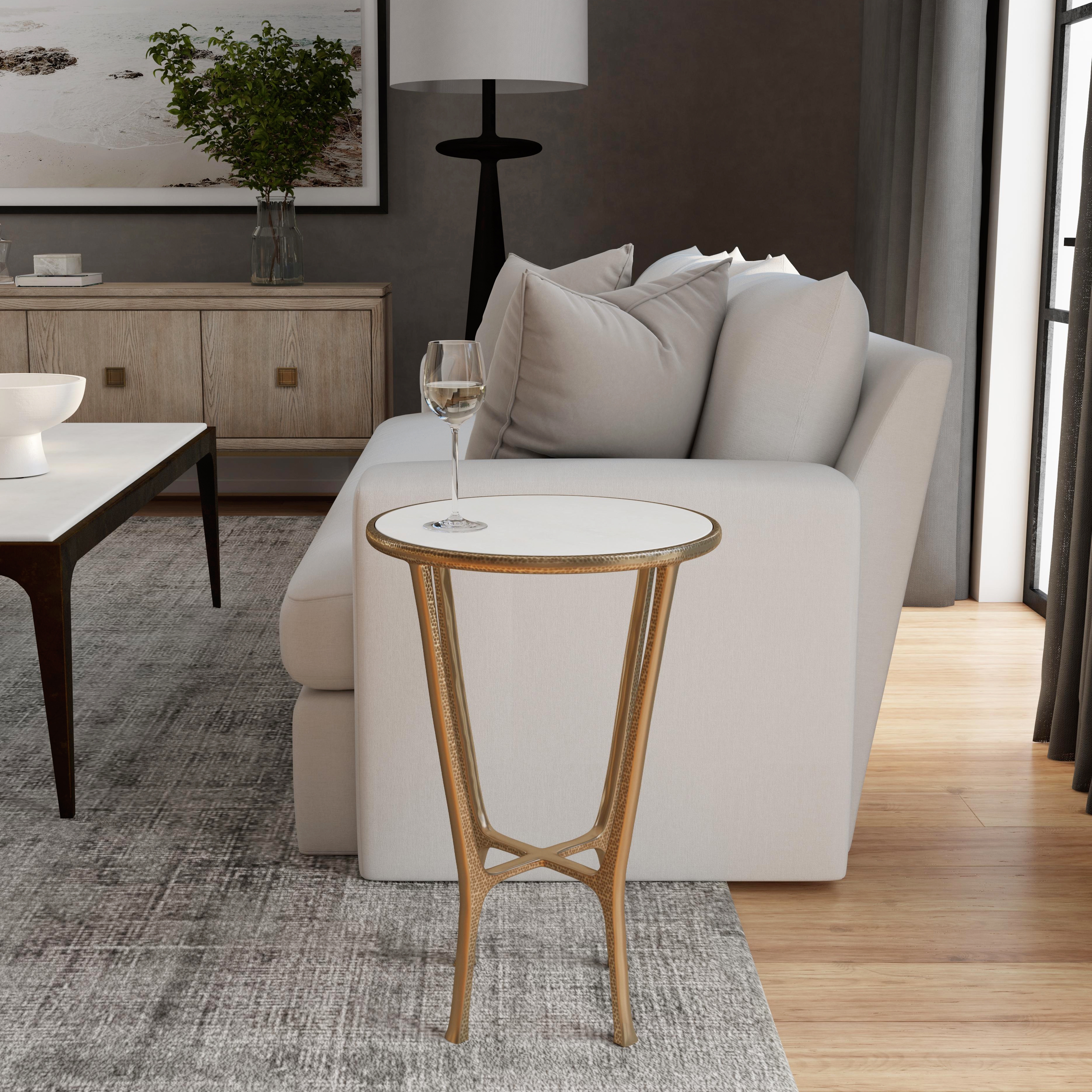 Switlania Metal & Marble Side Table - Image 2