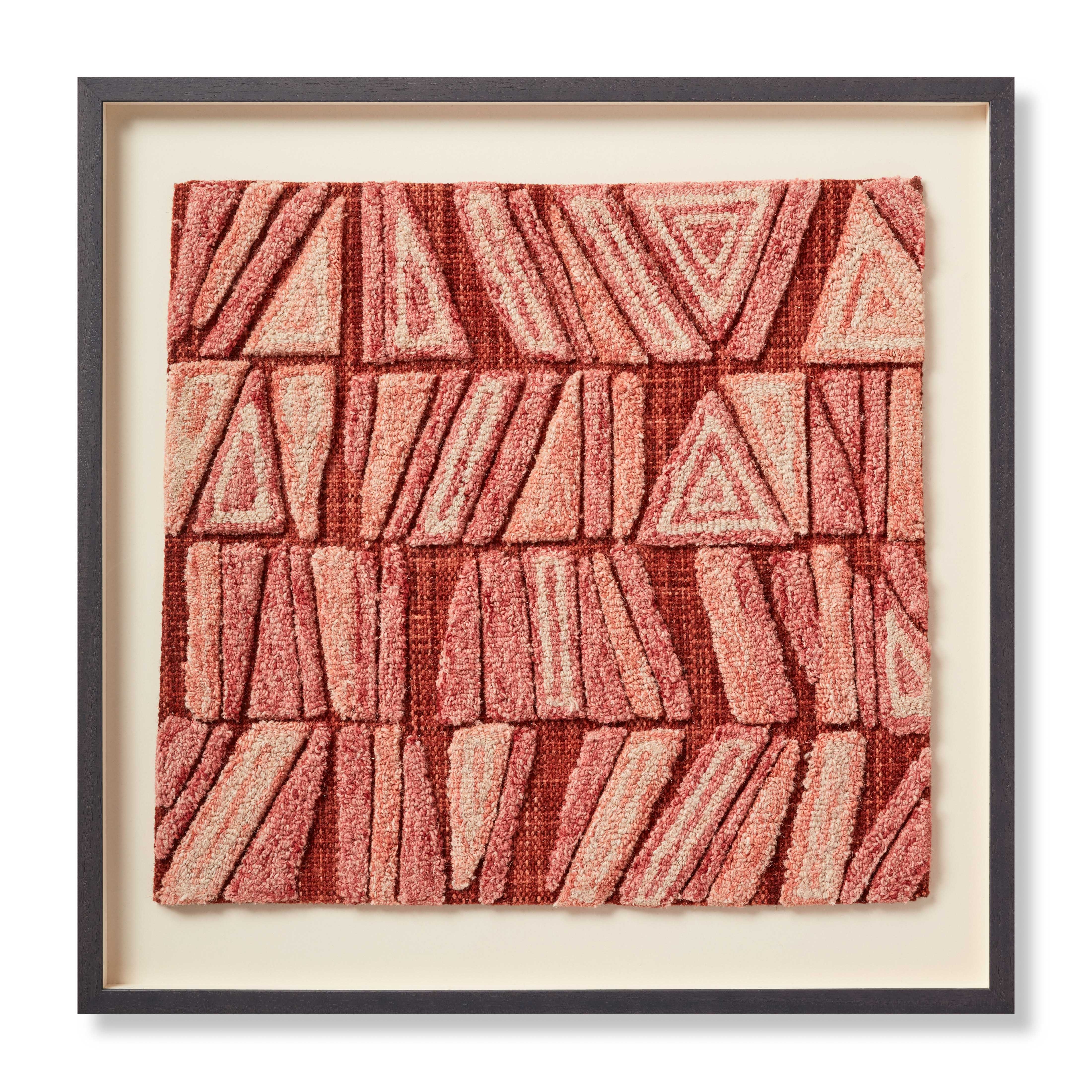 Loloi Moongu Red / Pink 2'-4" x 2'-4" Wall Art - Image 0