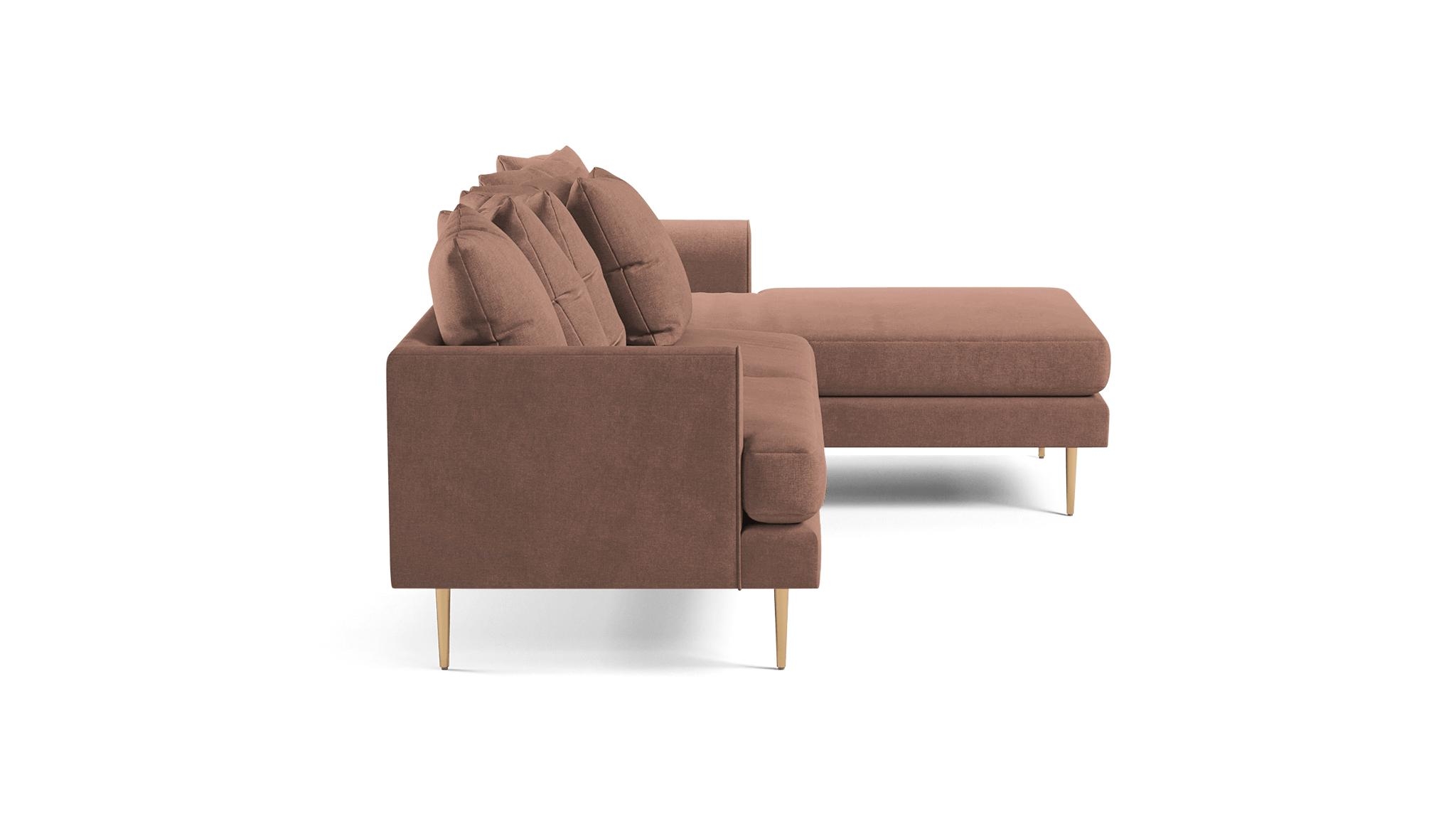Pink Aime Mid Century Modern Sectional - Kenley Mauve - Left - Image 2
