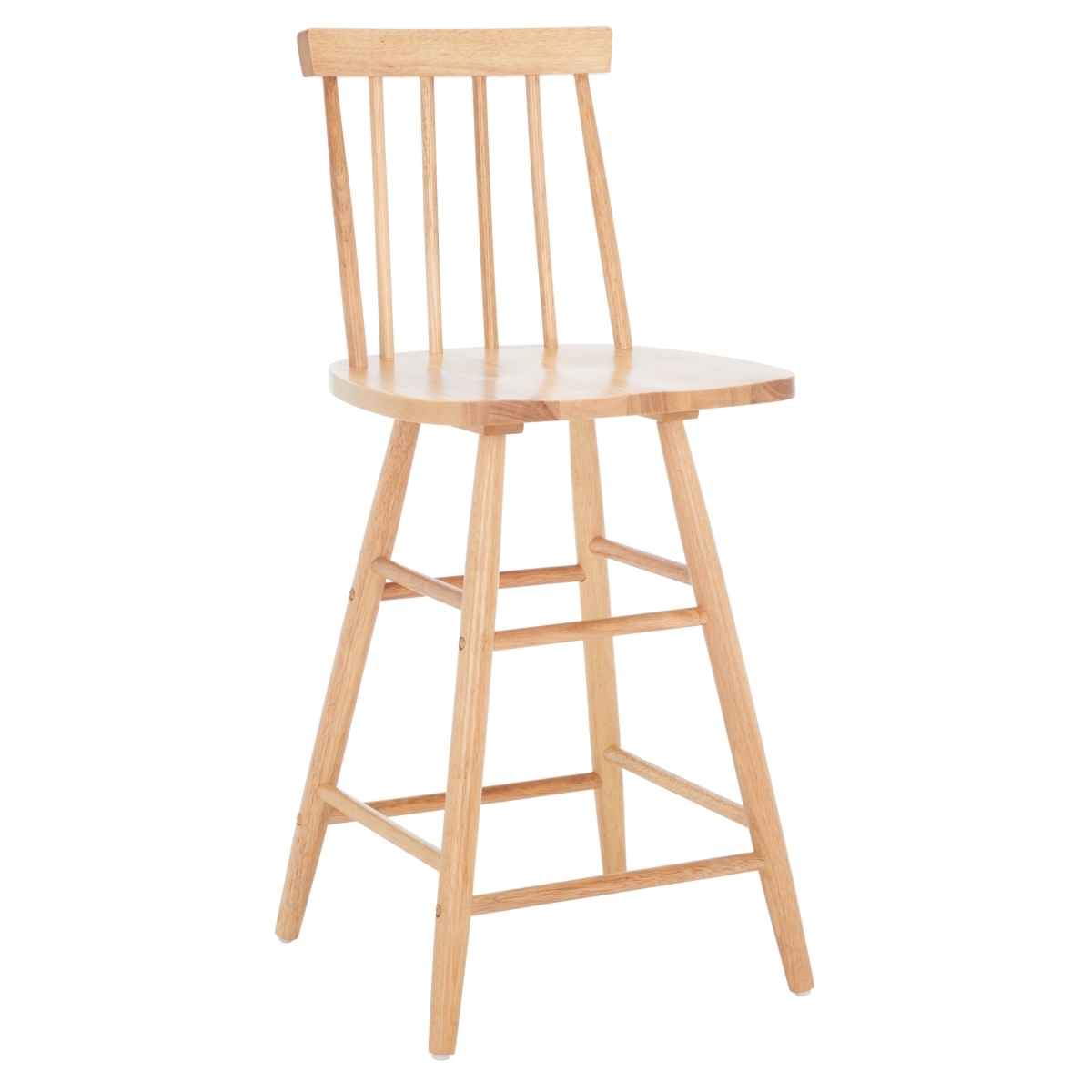May Wood Counter Stool - Natural - Safavieh - Image 6