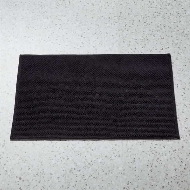 Arlow Organic Cotton Black Bath Mat 24"x36" - Image 0