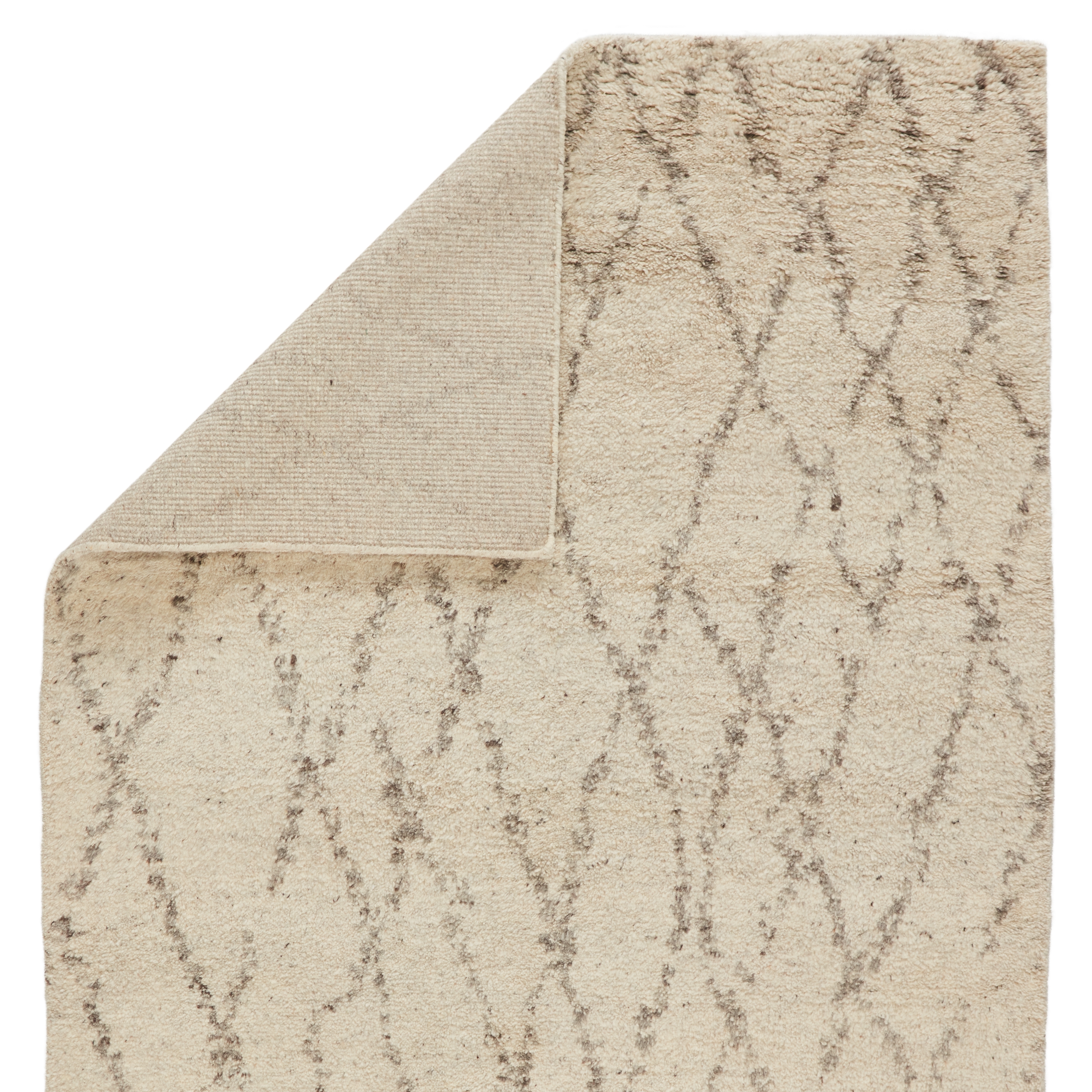 Invoke Handmade Trellis Cream/ Brown Area Rug (8' X 10') - Image 2