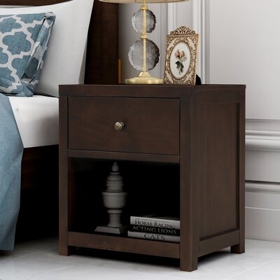 1 Drawer Solid Wood Nightstand - Image 0