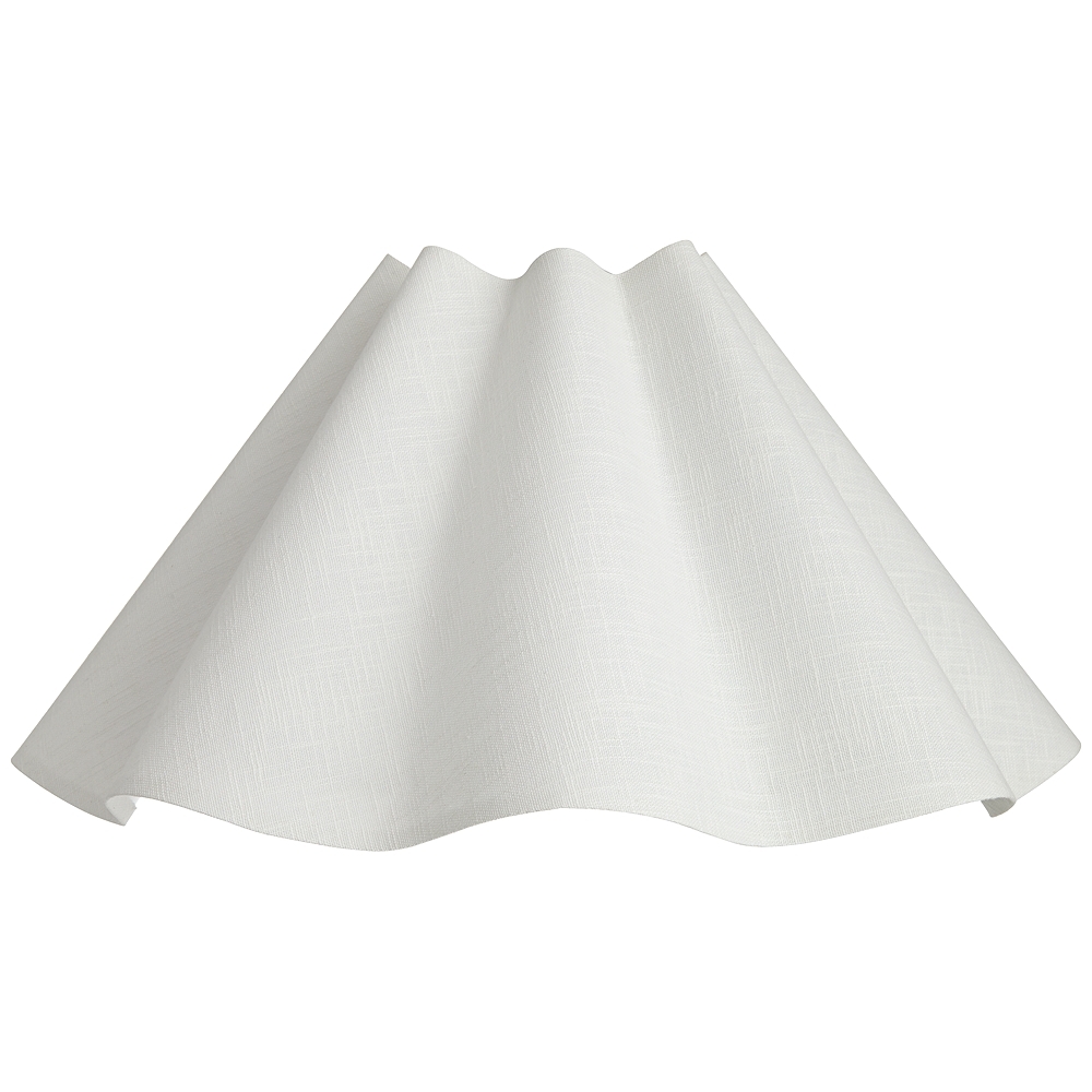 Springcrest White Linen Wave Empire Lamp Shade 6x18x10 (Spider) - Image 0