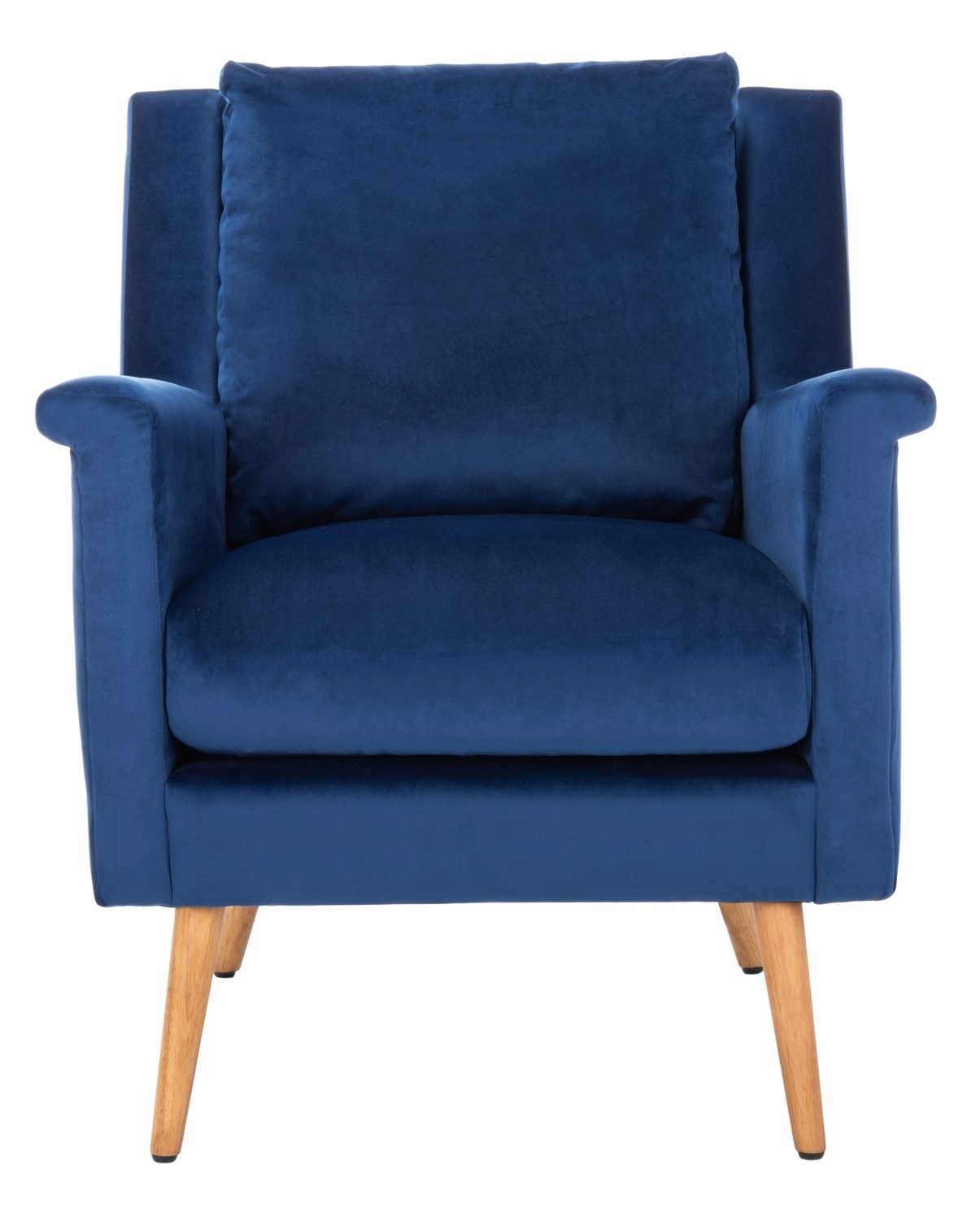 Astrid Mid Century Arm Chair - Navy / Natural - Safavieh - Image 0