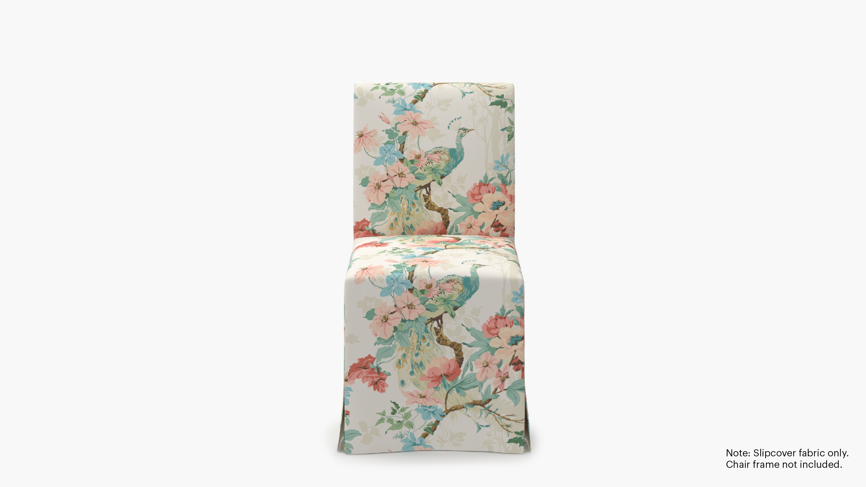 Slipcovered Signature Dining Chair - Cover Only, Rose Peacock Park - Image 0