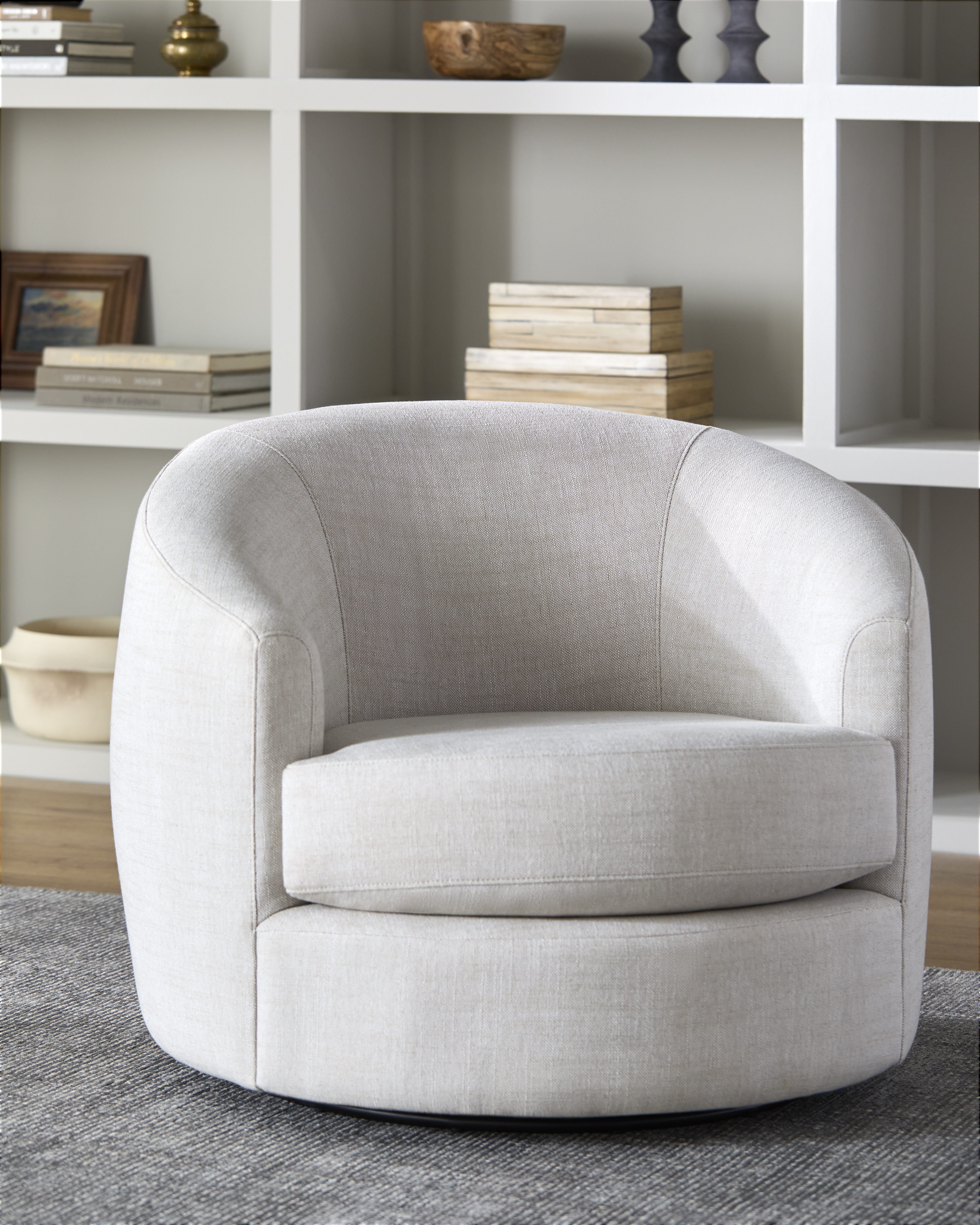 Lindley Hemp 30"H x 38"W x 37"D Swivel Chair - Image 2