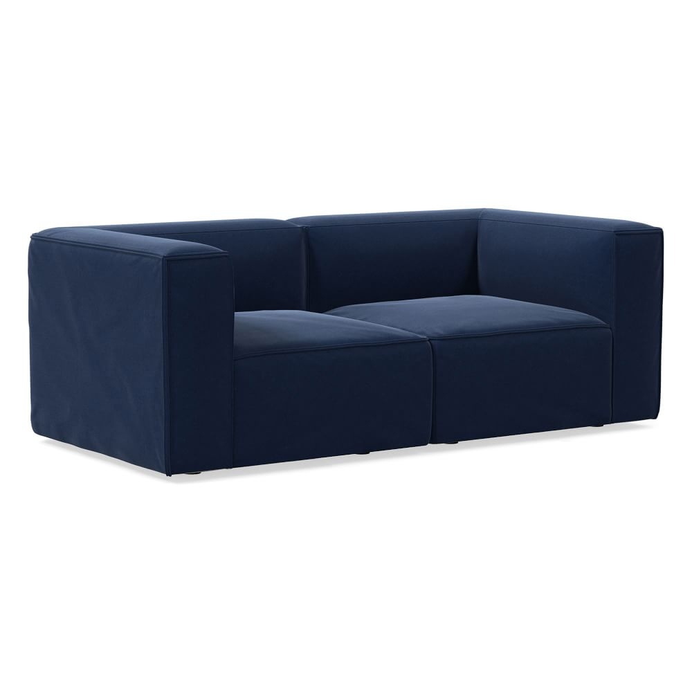 Remi 70" Modular Sofa, Performance Velvet, Ink Blue - Image 0