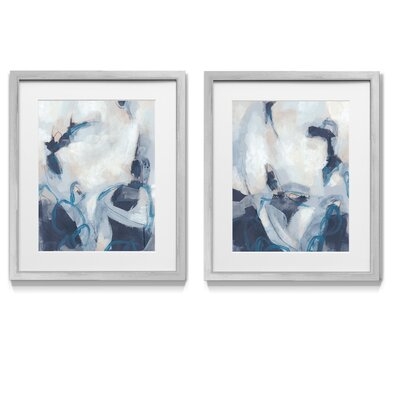 Blue Process I - 2 Piece Picture Frame Graphic Art Print Set on Paper - Image 0