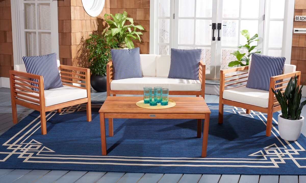 Alda 4 Piece Set - Natural/Bge + Thn Stp P - Safavieh - Image 1