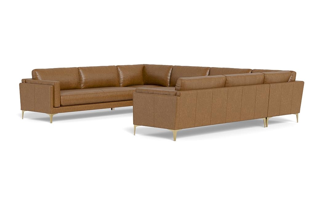 Gaby Leather 5-piece 6-Seat U-Sectional - Image 2