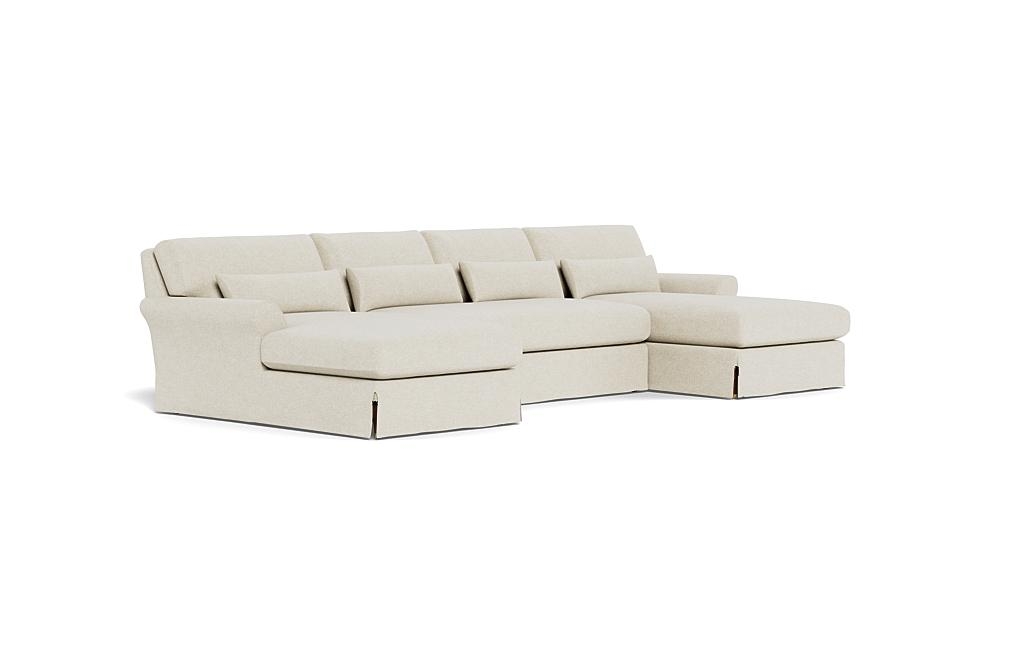 Interior Define Maxwell Slipcovered Sectional Sofa - Thumbnail 3