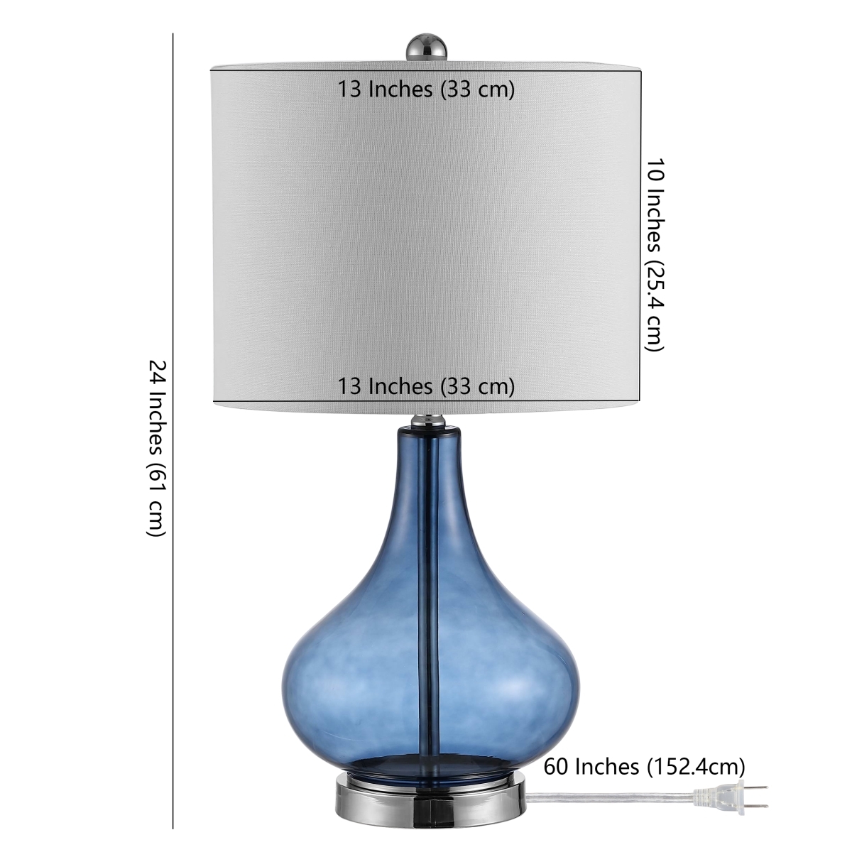 Brooks 24" Table Lamp - Blue - Image 1