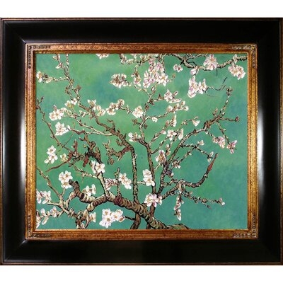 Branches of An Almond Tree in Blossom, Jade' by Vincent Van Gogh - Picture Frame Painting on Canvas - Image 0