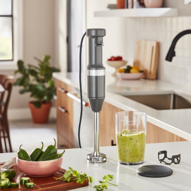 KitchenAid ® Matte Grey Variable Speed Corded Immersion Hand Blender - Image 1