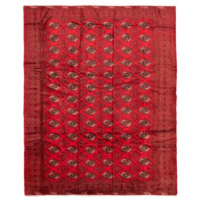 One-of-a-Kind Dessarae Hand-Knotted 1980s 9'8" x 11'8" Wool Area Rug in Red - Image 0