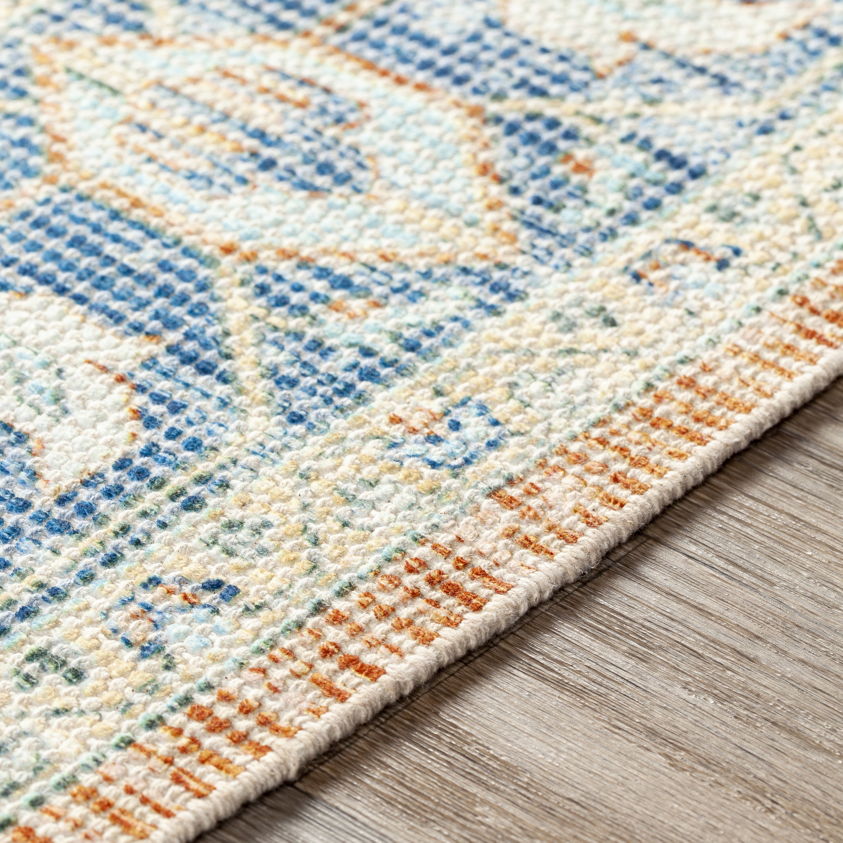 Zainab Blue Indoor 8'10" x 12' Handmade Rug - Image 3