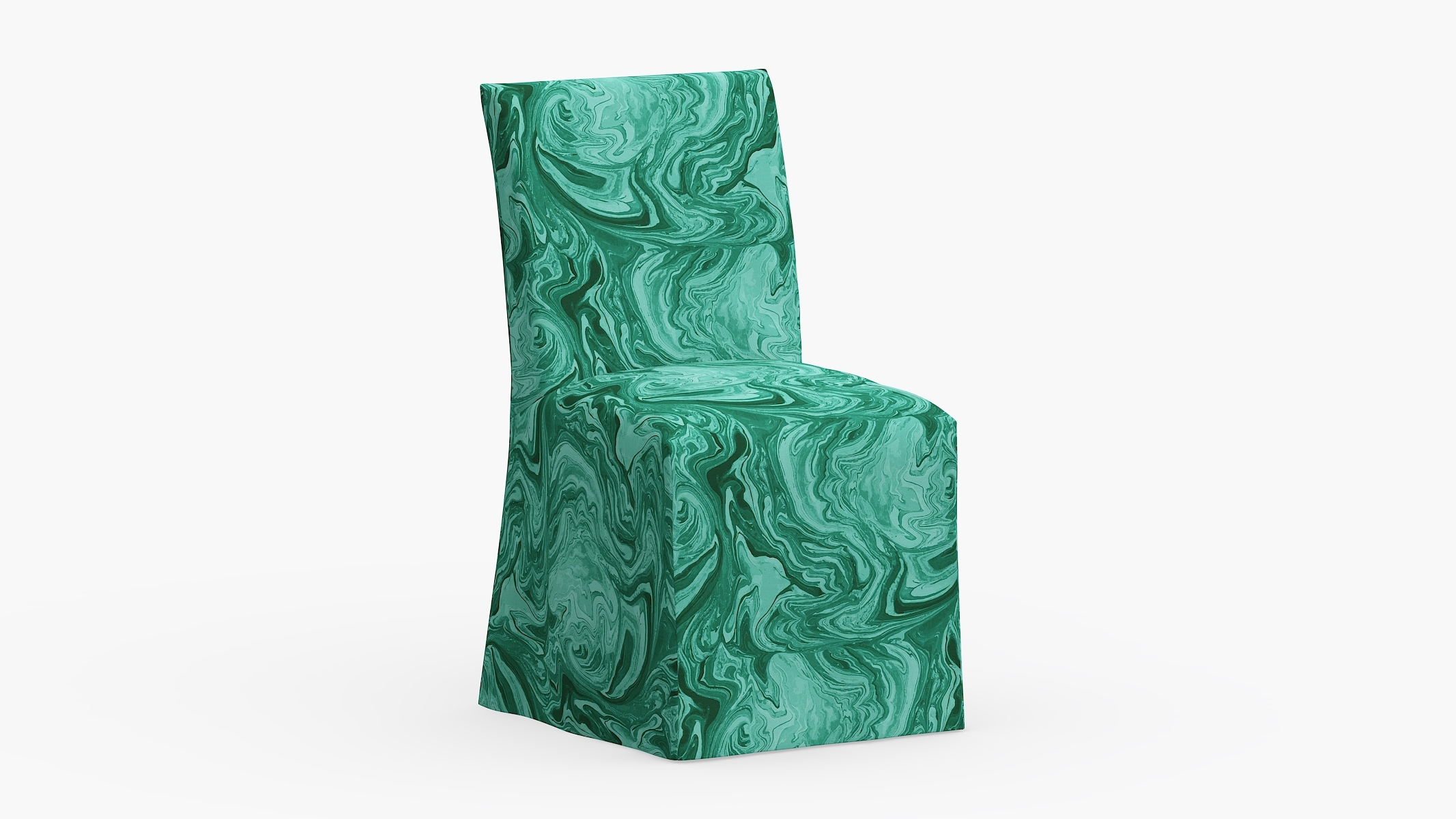 Slipcovered Dining Chair, Malachite - Image 0