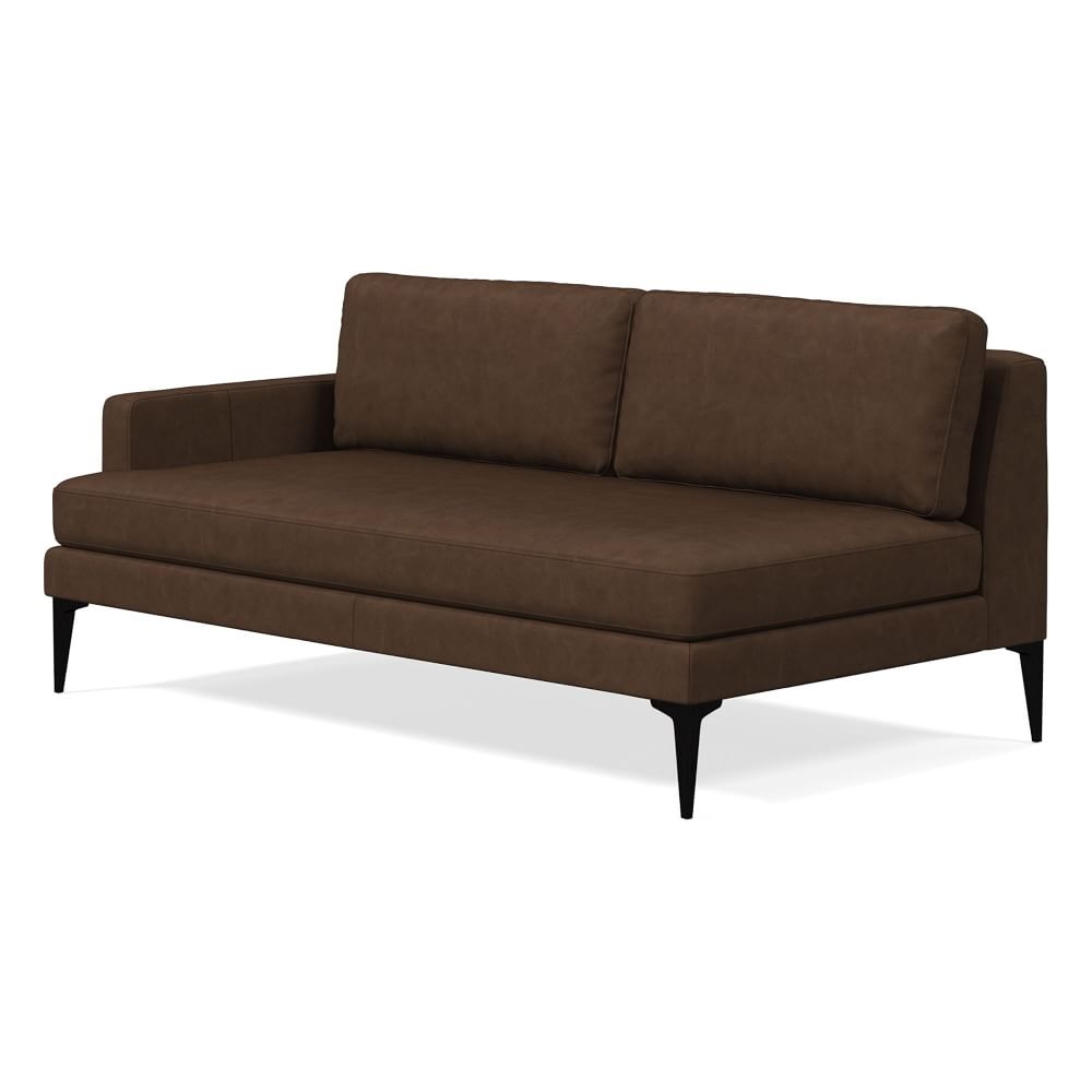 Andes Left Arm 2.5 Seater Sofa, Poly, Vegan Leather, Molasses, Dark Pewter - Image 0