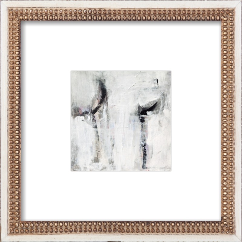 Untitled by Sara Knoll for Artfully Walls, 8x8, Distressed Cream Double Bead Wood - Image 0