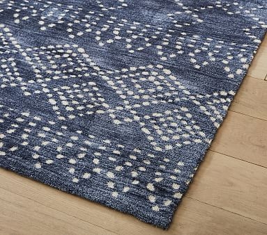 Stain Resistant Plush Leo Moroccan Rug, 7x10 Ft, Navy - Image 2