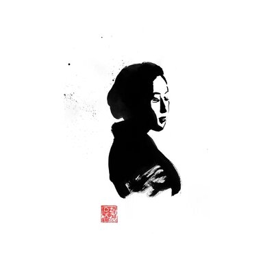 Geisha in Black by Péchane - Wrapped Canvas Painting Print - Image 0