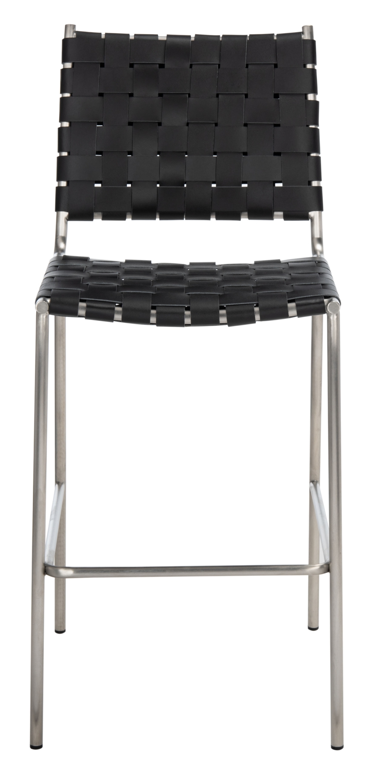 Bahari Woven Counter Stool - Black / Silver - Safavieh - Image 0